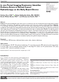 Cover page: In vivo Portal Imaging Dosimetry Identifies Delivery Errors in Rectal Cancer Radiotherapy on the Belly Board Device
