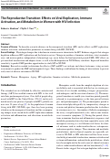 Cover page: The Reproductive Transition: Effects on Viral Replication, Immune Activation, and Metabolism in Women with HIV infection