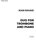 Cover page: Duo for Trombone and Piano