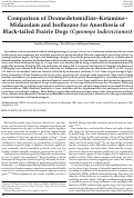 Cover page: Comparison of Dexmedetomidine-Ketamine-Midazolam and Isoflurane for Anesthesia of Black-tailed Prairie Dogs (Cynomys ludovicianus).