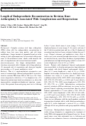 Cover page: Length of Endoprosthetic Reconstruction in Revision Knee Arthroplasty Is Associated With Complications and Reoperations