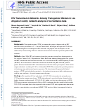 Cover page: HIV transmission networks among transgender women in Los Angeles County, CA, USA: a phylogenetic analysis of surveillance data.