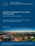 Cover page: Innovative Technologies for a Low Carbon Electricity System