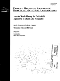 Cover page: van der Waals Theory for Fluid-Solid Equilibria of Chain-Like Molecules