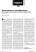 Cover page: Remembrances and Reflections: Global Health, Local Needs, and One Very Special Patient.