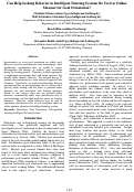 Cover page: Can Help Seeking Behavior in Intelligent Tutoring Systems Be Used as Online Measure for Goal Orientation?