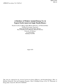 Cover page: A database of window annual energy use in typical North American 
residences