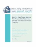 Cover page: Insights from Smart Meters: The Potential for Peak-Hour Savings from Behavior-Based Programs