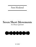 Cover page: Seven Short Movements for Brass Quintet