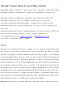 Cover page: Thermal transport across graphene step junctions