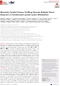 Cover page: Massively Parallel Fitness Profiling Reveals Multiple Novel Enzymes in Pseudomonas putida Lysine Metabolism