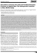 Cover page: Association of Serum Uric Acid and Incident Nonspine Fractures in Elderly Men: The Osteoporotic Fractures in Men (MrOS) Study