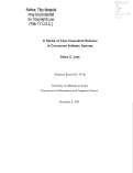 Cover page: A model of time dependent behavior in concurrent software systems