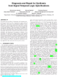 Cover page: Diagnosis and Repair for Synthesis from Signal Temporal Logic Specifications.