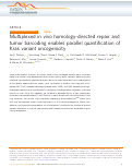 Cover page: Multiplexed in vivo homology-directed repair and tumor barcoding enables parallel quantification of Kras variant oncogenicity