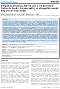 Cover page: Integrating Circadian Activity and Gene Expression Profiles to Predict Chronotoxicity of Drosophila suzukii Response to Insecticides