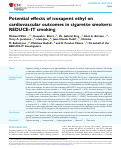 Cover page: Potential effects of icosapent ethyl on cardiovascular outcomes in cigarette smokers: REDUCE-IT smoking