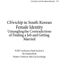 Cover page: Ch'wichip in South Korean Female Identity: Untangling the Contradictions of Finding a Job and Getting Married