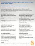Cover page of When Budget Cuts Strike: Responding to Reduced Resources in Open Access Funding Support&nbsp;