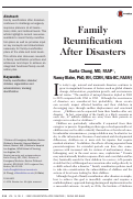 Cover page: Family Reunification After Disasters