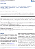 Cover page: Predicting antibiotic resistance in Enterobacterales to support optimal empiric treatment of urinary tract infections in outpatient veterans.