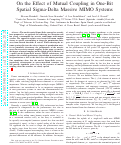 Cover page: On the Effect of Mutual Coupling in One-Bit Spatial Sigma-Delta Massive MIMO Systems