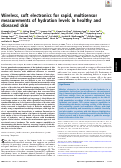 Cover page: Wireless, soft electronics for rapid, multisensor measurements of hydration levels in healthy and diseased skin.