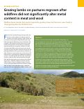 Cover page: Grazing lambs on pastures regrown after wildfires did not significantly alter metal content in meat and wool