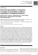 Cover page: Enterocyte glycosylation is responsive to changes in extracellular conditions: implications for membrane functions