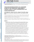 Cover page: Population Pharmacokinetics of Clofarabine as Part of Pretransplantation Conditioning in Pediatric Subjects before Hematopoietic Cell Transplantation