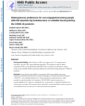 Cover page: Brief Report: Heterogeneous Preferences for Care Engagement Among People With HIV Experiencing Homelessness or Unstable Housing During the COVID-19 Pandemic