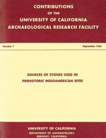 Cover page: Sources of Stones Used in Prehistoric Mesoamerican Sites