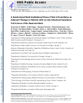 Cover page: A Randomized Multi-institutional Phase II Trial of Everolimus as Adjuvant Therapy in Patients with Locally Advanced Squamous Cell Cancer of the Head and Neck.