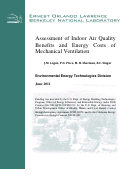 Cover page: Assessment of Indoor Air Quality Benefits and Energy Costs of Mechanical Ventilation