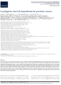 Cover page: A polygenic two-hit hypothesis for prostate cancer