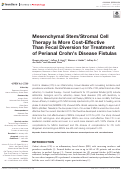 Cover page: Mesenchymal Stem/Stromal Cell Therapy Is More Cost-Effective Than Fecal Diversion for Treatment of Perianal Crohn’s Disease Fistulas