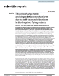 Cover page: Thrust enhancement and degradation mechanisms due to self-induced vibrations in bio-inspired flying robots