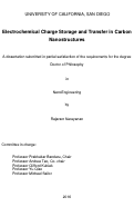 Cover page: Electrochemical Charge Storage and Transfer in Carbon Nanostructures
