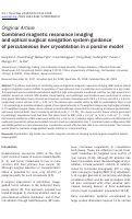 Cover page: Combined magnetic resonance imaging and optical surgical navigation system guidance of percutaneous liver cryoablation in a porcine model.