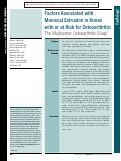 Cover page: Factors Associated with Meniscal Extrusion in Knees with or at Risk for Osteoarthritis: The Multicenter Osteoarthritis Study