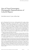 Cover page: Acts of Visual Sovereignty: Photographic Representations of Cultural Objects
