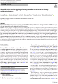 Cover page: Identification and mapping of new genes for resistance to downy mildew in lettuce