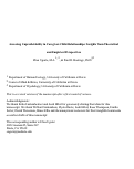 Cover page: Assessing unpredictability in caregiver-child relationships: Insights from theoretical and empirical perspectives.