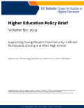 Cover page of Supporting Young People’s Food Security: CalFreshParticipation During and After High School