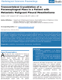 Cover page: Transvertebral Cryoablation of a Paraesophageal Mass in a Patient with Metastatic Malignant Pleural Mesothelioma