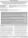 Cover page: Viral Coinfection is Associated with Improved Outcomes in Emergency Department Patients with SARS-CoV-2