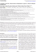 Cover page: Consensus on the Key Characteristics of Immunotoxic Agents as a Basis for Hazard Identification