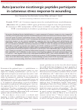 Cover page: Auto/paracrine nicotinergic peptides participate in cutaneous stress response to wounding