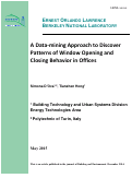 Cover page: A Data-mining Approach to Discover Patterns of Window Opening and Closing Behavior in Offices: