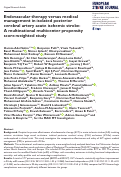 Cover page: Endovascular therapy versus medical management in isolated posterior cerebral artery acute ischemic stroke: A multinational multicenter propensity score-weighted study.